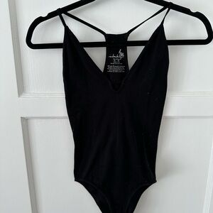 Free People Black Bodysuit